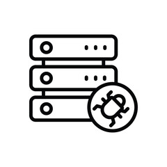 Server Security icon vector stock.