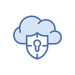 Cloud Security icon vector stock.