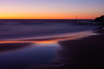 HD of beautiful sea view at sunset. Maslins Beach, South Australia, Australia
