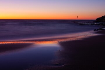 Fototapeta na wymiar HD of beautiful sea view at sunset. Maslins Beach, South Australia, Australia