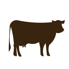 silhouette of a cow