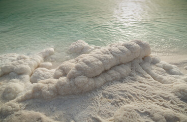 Dead Sea Salt formations in Jordan 