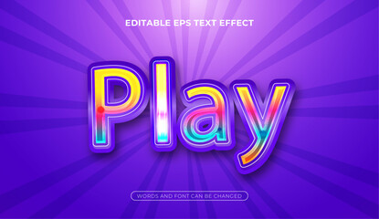 play editable text effect