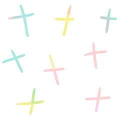 Pastel Abstract Crosses