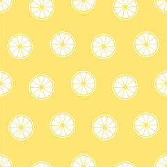 Seamless pattern citrus slices vector illustration