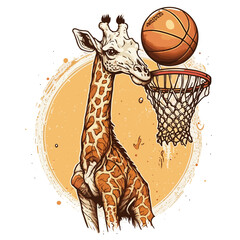 Giraffe on the Court! Can you keep up with this giraffes moves?