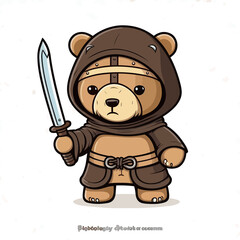 Grizzly Art of War! Strike with stealth like this furry ninja!