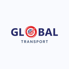 global transport logo vector design