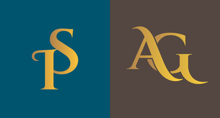 business logos branded & modern logo design  S+P.  A+G