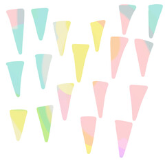 Pastel Abstract Triangle Confetti