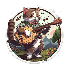 Melodic Cat! Listen to this cat play the banjo