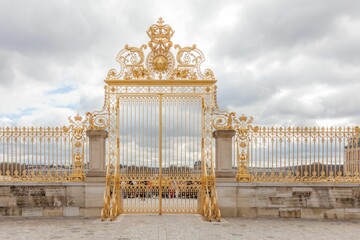 Beautiful view of golden gates in France