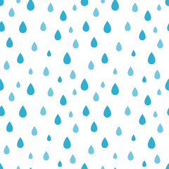 rainy seamless pattern isolated on white background