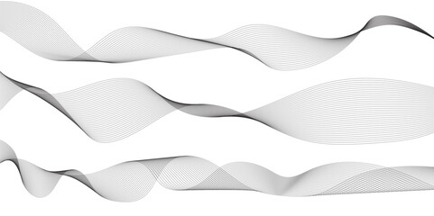 Abstract wave white and grey curve liens background.