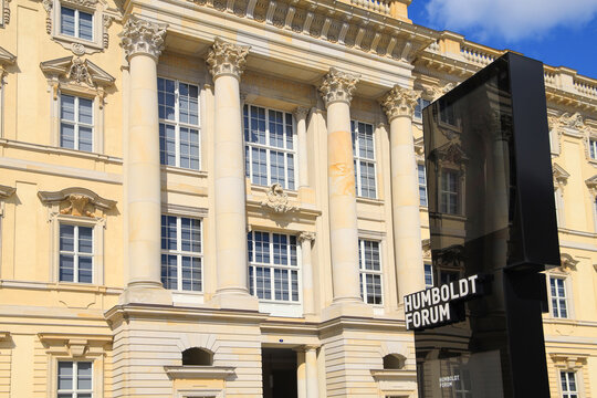 The entrance of the Humboldt Forum Berlin - Germany  2023