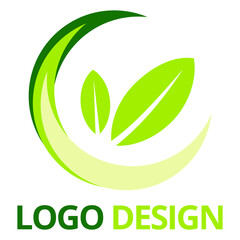 Leaf nature Logo design vector