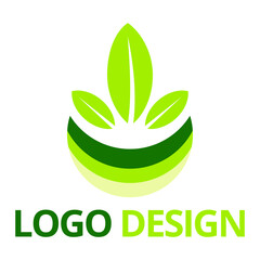 Leaf nature Logo design vector