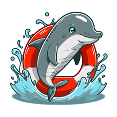 Rescue Mission with Dolphin! Stay safe at the beach with this dolphin lifeguard