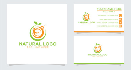 Human hands and tree with green leaves. Logo, symbol, icon, illustration, vector, template, design