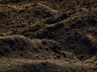 pile of black soil fertilizer
