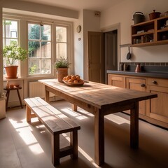 Modern and Minimalist Kitchen, Generative AI