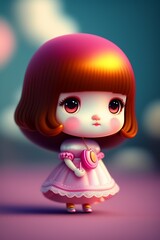 Obraz na płótnie Canvas A doll is a childhood companion that never fades away generated with an AI tool