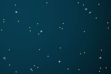 シンプルな夜空のイラスト　星空　宇宙　キラキラ　きらめく夜空　煌めき　スターダスト