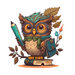 Owls Wisdom! Learn something new with this studious owl teacher!