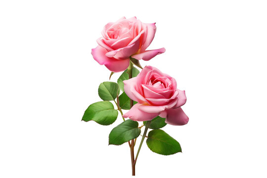 pink roses isolated on transparent background 