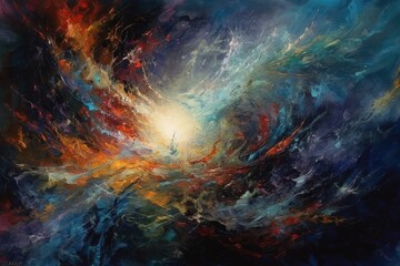Obraz na płótnie Canvas Cosmic Dreamscape : An image of a surreal and ethereal space scene with a blend of nebulae, galaxies, and intricate details that are reminiscent of a dream 13