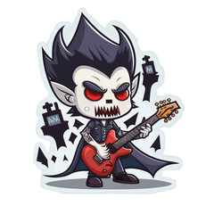 Guitar-strumming Vampire! Watch this vampire rock out