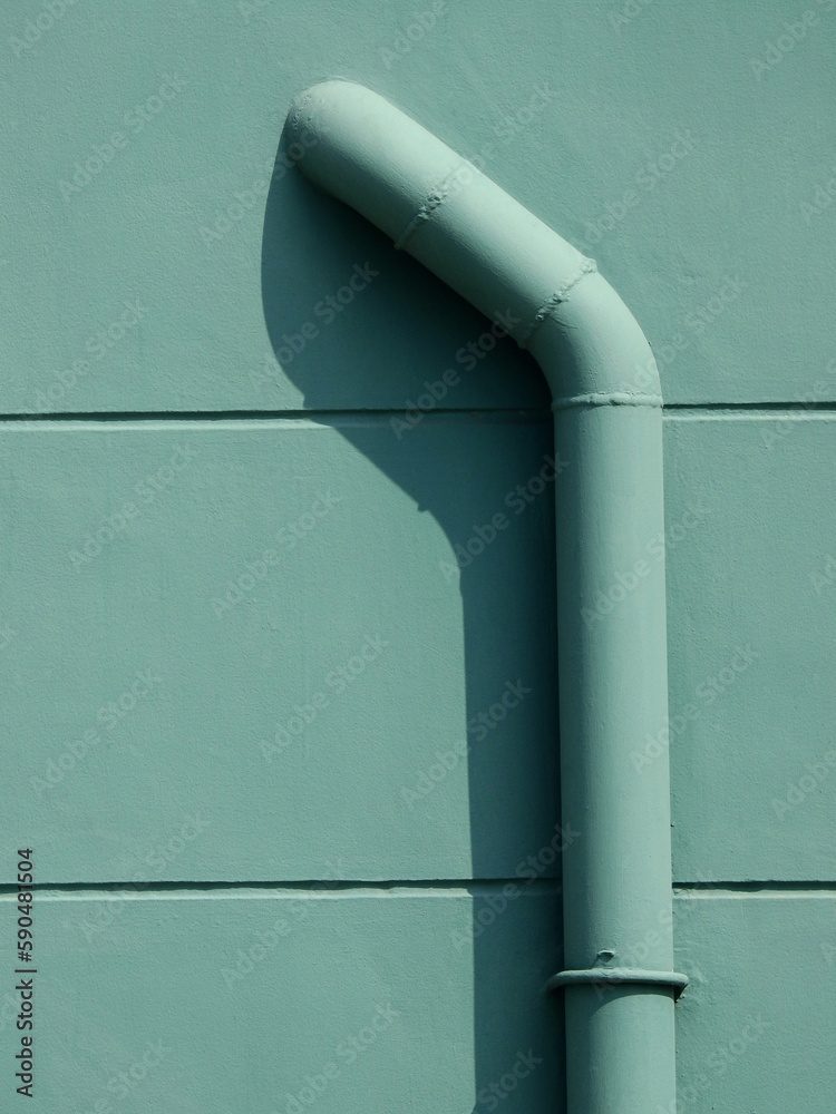 Canvas Prints Pipe on the green concrete wall