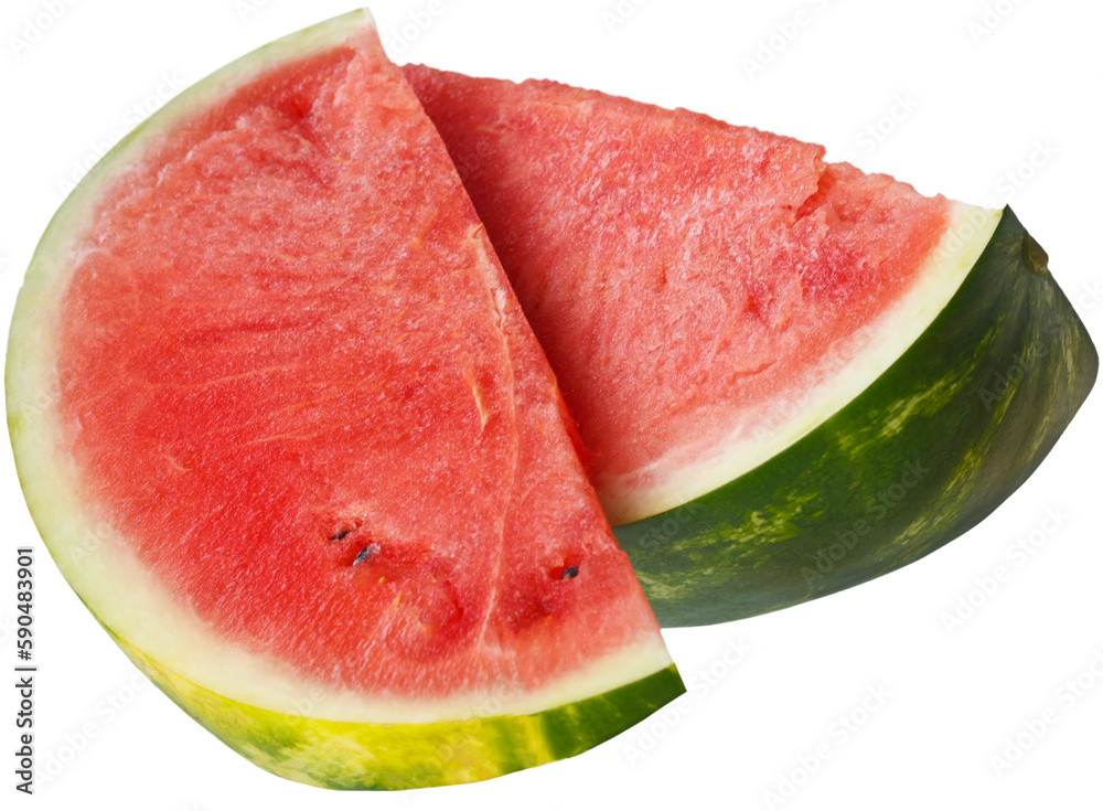 Sticker fresh ripe watermelon berry fruit slice