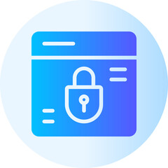 Obraz premium encrypted gradient icon