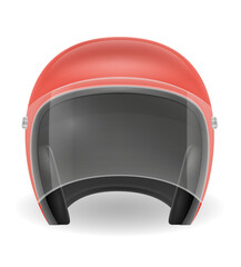 old motorcyclist helmet for driving a motorbike vector illustration