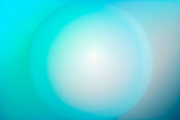 Abstract background. Soft blur. Abstract cyan radial background with circle in the middle. Banner or postcard background.