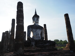 Wat Sa Sit, Sukhothai old city, Thailand. Ancient city and culture of south Asia Thailand, Sukothai historical park