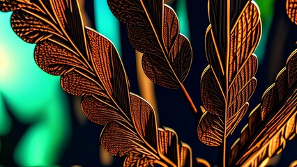wood leaf motifs - Generative AI