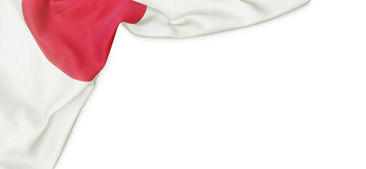 Banner with flag of Japan over transparent background. 3D rendering © HTGanzo