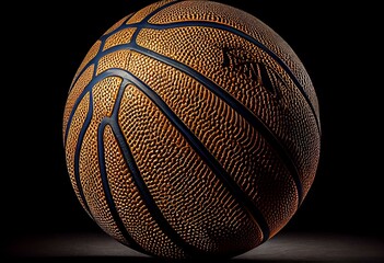 Basketball with a transparent background. Generative AI