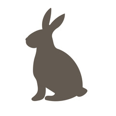 black silhouette of a rabbit