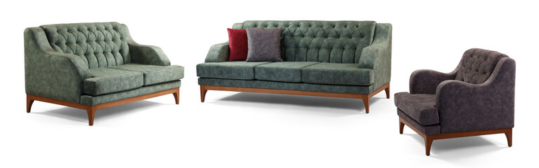 Modern furniture set isolated  on white background