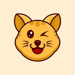 happy expression cat design vector