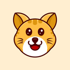 happy expression cat design vector