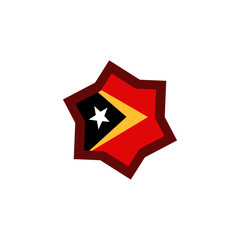 East Timor flag icon, illustration of national flag design with elegance concept