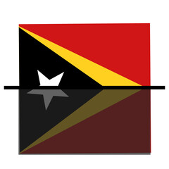East Timor flag icon, illustration of national flag design with elegance concept