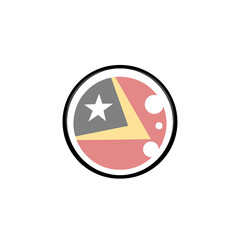 East Timor flag icon, illustration of national flag design with elegance concept