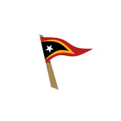East Timor flag icon, illustration of national flag design with elegance concept