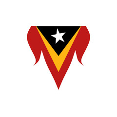 East Timor flag icon, illustration of national flag design with elegance concept