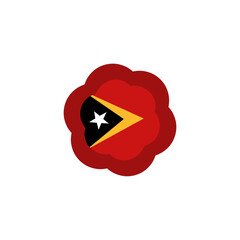 East Timor flag icon, illustration of national flag design with elegance concept